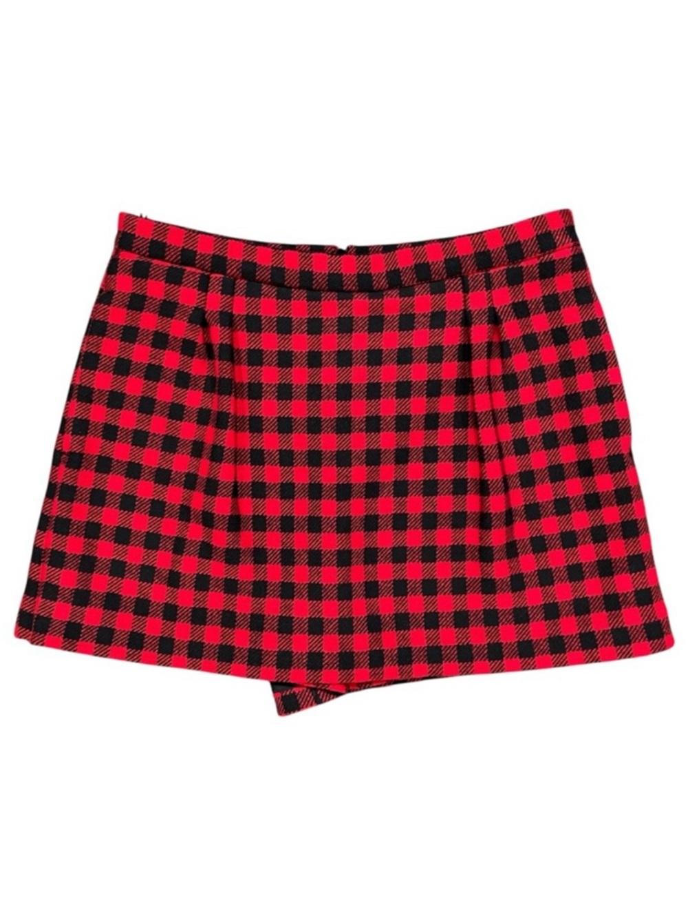 RED Valentino Wool Vichy Gingham Check Skirt Effect Shorts Skort US 8 - Picture 2 of 10
